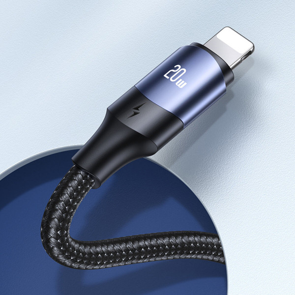 Кабель Usams US-SJ521 U71 Type-C to Lightning 20W PD Fast Charging & Data Cable 1.2m Чорний