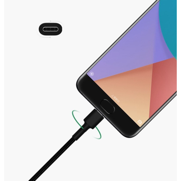 Кабель USB Type-C Xiaomi Mi Braided USB Type-C Cable 100cm Чорний
