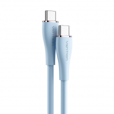 Кабель Vention USB 2.0 C Male to C Male 5A Cable 1.5M Light Блакитний Silicone Type (TAWSG)