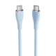Кабель Vention USB 2.0 C Male to C Male 5A Cable 1.5M Light Блакитний Silicone Type (TAWSG)