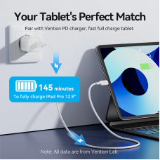 Кабель Vention USB 2.0 Type-C Male to Lightning Male 3A Cable 2M Чорний PVC Type