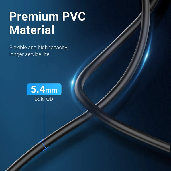 Кабель Vention USB 3.0 A Male to A Female Extension Cable 1.5M чорний PVC Type (CBHBG)
