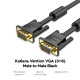 Кабель Vention VGA(3+6) Male to Male Cable with ferrite cores 5M Чорний (DAEBJ)
