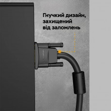 Кабель Vention VGA(3+6) Male to Male Cable with ferrite cores 5M Чорний (DAEBJ)