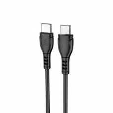 Кабель Wibrand Boa 60W PVC charging data cable C to C 1m Black (WI.DC/BO1B-CC)