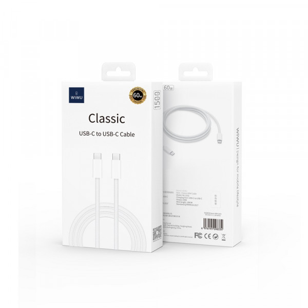 Кабель WIWU Classic 60W Braided Charging Кабель WIWU CableWi-C032 C-C (6976195098334)