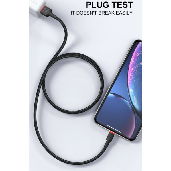 Кабель WUW-X203 USB Type-C 2,4A 1m чорний