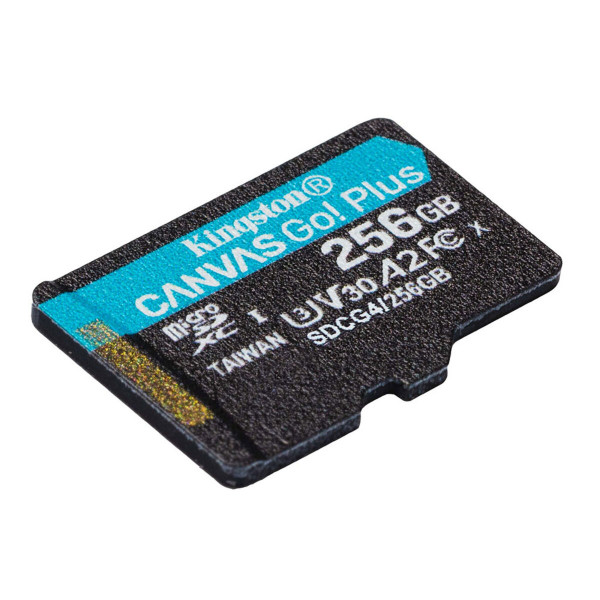 Карта пам'яті microSDXC (UHS-1 U3) Kingston Canvas Go! Plus 256Gb class 10 A2 V30 (R200MB/s, W-160MB/s)