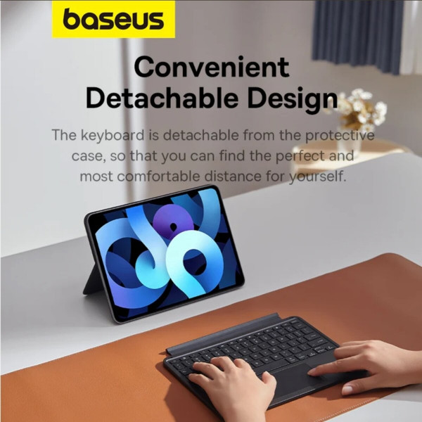 Клавіатура Baseus Brilliance Series Magnetic Keyboard Case for Pad (2019/2020/2021) 10.2″ Cluster Black (with Simple Series Type-C Cable)
