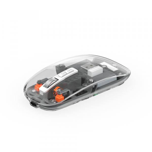 Маніпулятор миша бездротова WIWU Crystal Magnetic Wirless Mouse WM105 (Dual-bluetooth +2.4G three-mode) Grey (6976195091083)