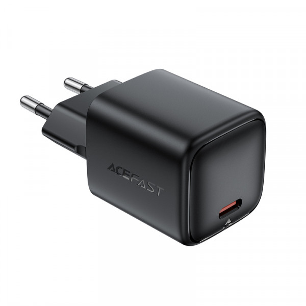Мережевий зарядний пристрій ACEFAST A136 PD40W mini GaN USB-C fast charger Black (6974316286233)