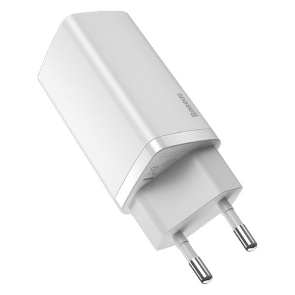Мережевий зарядний пристрій Baseus GaN2 Lite Quick Charger C+U 65W EU Білий