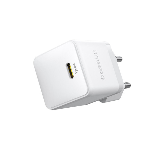 Мережевий зарядний пристрій Baseus Palm Fast Charger 1C 30W EU Moon White(With:Baseus Mini White Cable Type-C to Type-C 60W(20V/3A) 1m Moon White)