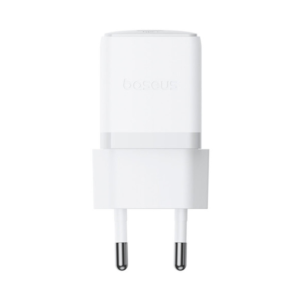 Мережевий зарядний пристрій Baseus Palm Fast Charger 1C 30W EU Moon White(With:Baseus Mini White Cable Type-C to Type-C 60W(20V/3A) 1m Moon White)