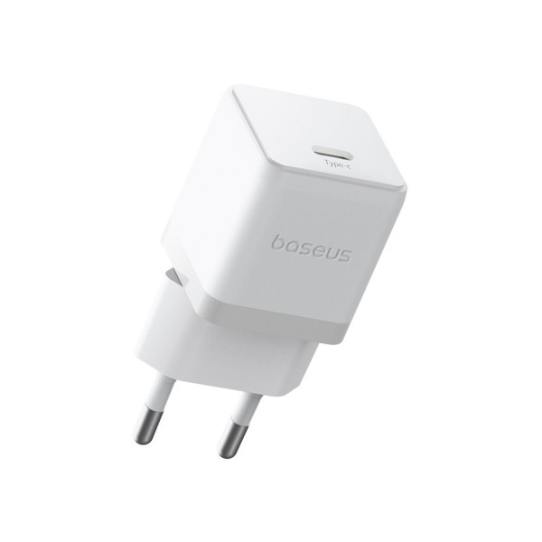 Мережевий зарядний пристрій Baseus Palm Fast Charger 1C 30W EU Moon White(With:Baseus Mini White Cable Type-C to Type-C 60W(20V/3A) 1m Moon White)