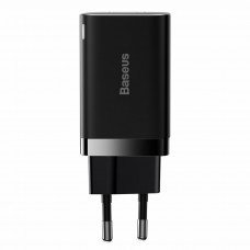 Мережевий зарядний пристрій Baseus Super Si Pro Quick Charger C+U 30W EU Чорний