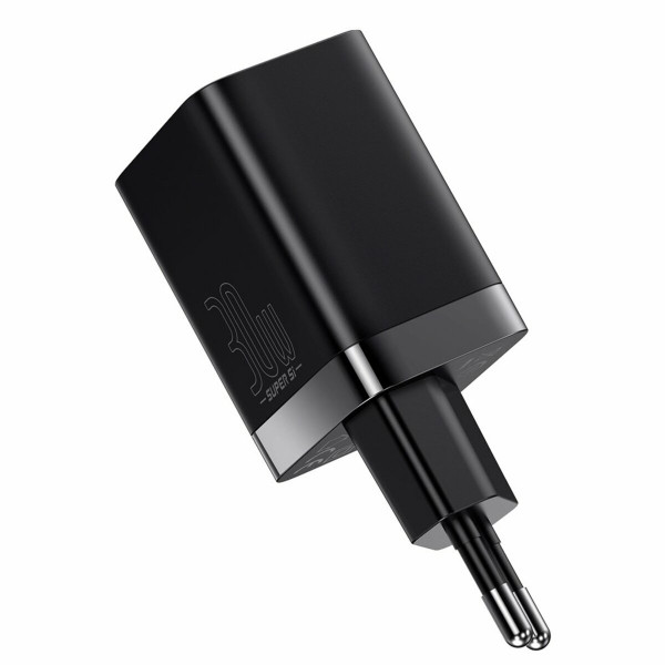 Мережевий зарядний пристрій Baseus Super Si Pro Quick Charger C+U 30W EU Black