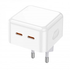 Мережевий зарядний пристрій BOROFONE BA76A Source dual port PD35W(2C) charger Білий