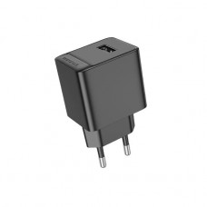 Мережевий зарядний пристрій BOROFONE BAS11A Erudite single port charger set (Type-C) (EU) Black (6941991104657)