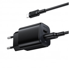Мережевий зарядний пристрій BOROFONE BAS81A Star dual-port charger set (Type-C) (EU) Black (6941991126680)