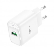Мережевий зарядний пристрій HOCO C140A Smart single port QC3.0 charger (EU) White (6942007627795)