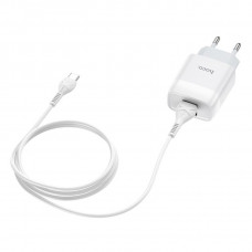 Мережевий зарядний пристрій HOCO C73A Glorious dual port charger set(Type-C) 12W Білий
