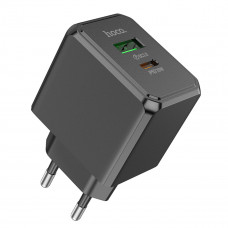 Мережевий зарядний пристрій HOCO CS14A Ocean PD20W+QC3.0 charger Чорний