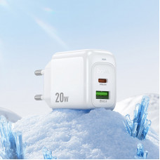 Мережевий зарядний пристрій HOCO CS54A Surplus PD20W+QC3.0 charger White (6942007631518)
