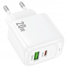 Мережевий зарядний пристрій HOCO CS54A Surplus PD20W+QC3.0 charger White (6942007631518)