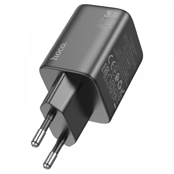 Мережевий зарядний пристрій HOCO N42 Elogiado dual-port PD45W(2C) charger set(C to iP) Чорний