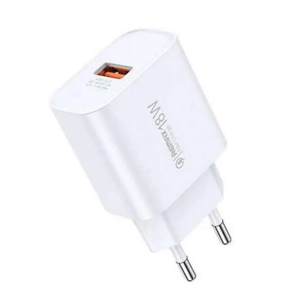 Мережевий зарядний пристрій REMAX Kiddy Series 18W 1U Fast Charge RP-U119 EU-White (6954851213208)