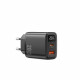 Мережевий зарядний пристрій WIWU 20W Firefly GaN Fast Charger 1A+1C with digital display Wi-G009 EU Black (6977703654035)