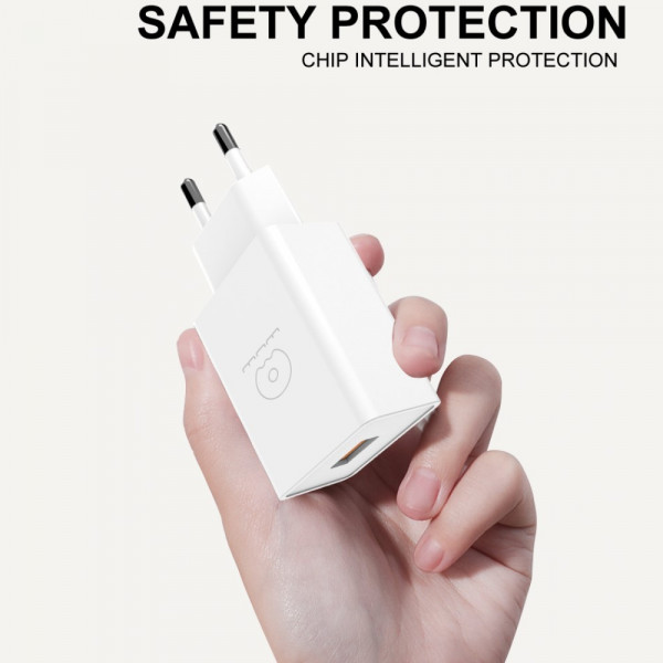 Мережевий зарядний пристрій WUW-C186 Single USB charger (6972573336371)