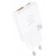 Мережевий зарядний пристрій WUW-C217 PD 25W USB A + Type-C white