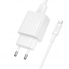 Мережевий зарядний пристрій з кабелем BOROFONE BAS71A Source single-port charger set(iP) White (6941991122583)
