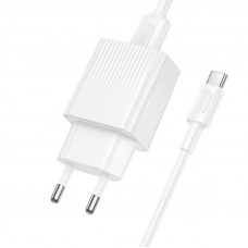 Мережевий зарядний пристрій з кабелем BOROFONE BAS71A Source single-port charger set(Type-C) White (6941991122620)