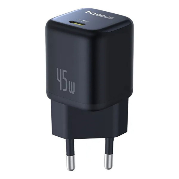 Мережевий зарядник пристрій Baseus PicoGo GaN Fast Charger 1C 45W EU Cosmic Black