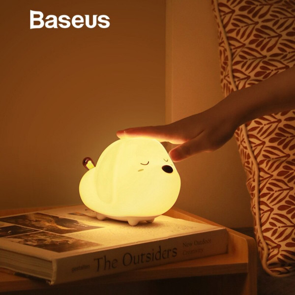 Нічник Baseus Cute series doggie silicone night light White