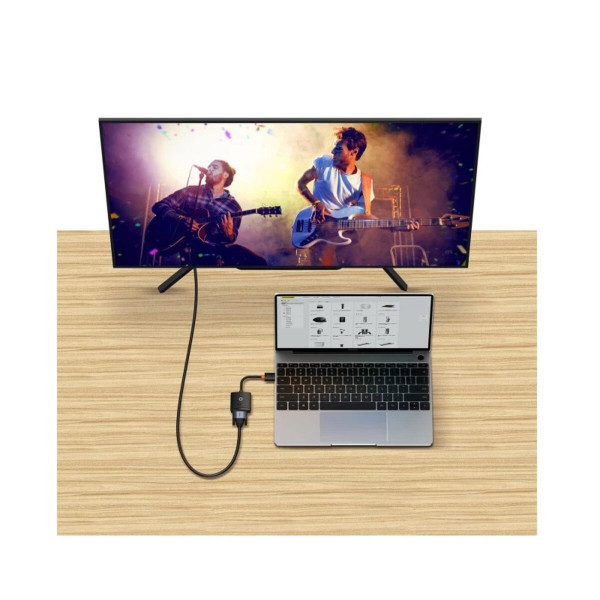 Перехідник Baseus Lite Series Adapter HDMI to VGA Black