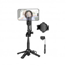 Селфі-монопод HOCO K27 Pro Magic mini live broadcast stand(pull clip+magnetic focusing version) Black (6942007668743)