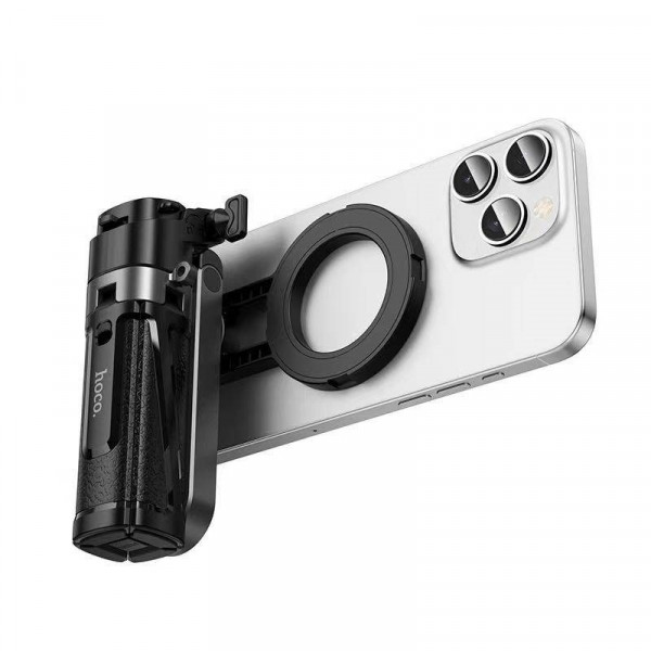 Селфі-монопод HOCO K27 Pro Magic mini live broadcast stand(pull clip+magnetic focusing version) Black (6942007668743)