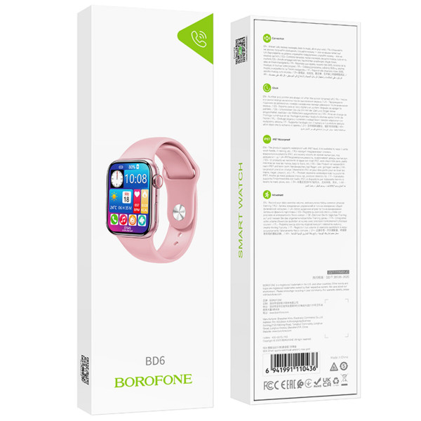 Смарт-годинник Borofone BD6 Smart sports watch(call version) Rose Gold