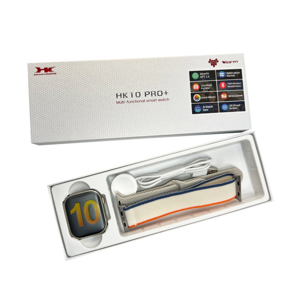 Смарт-годинник HK 10 Pro Plus IP67+Amoled Grey+Gold