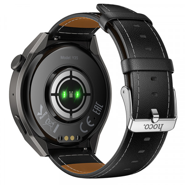Смарт-годинник HOCO Y35 36mm. 250 mAh. IP67 Smart sports watch(call version) Black (6942007663649)