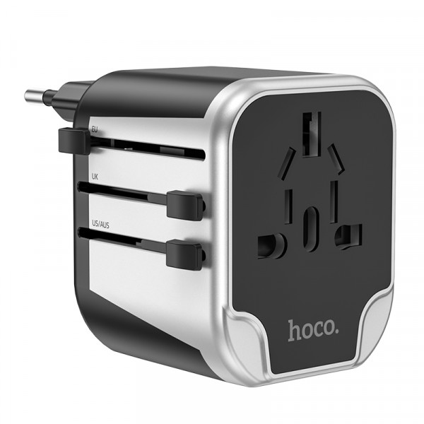 УЗП HOCO AC5 Level dual port universal conversion charger Black (6931474778284)