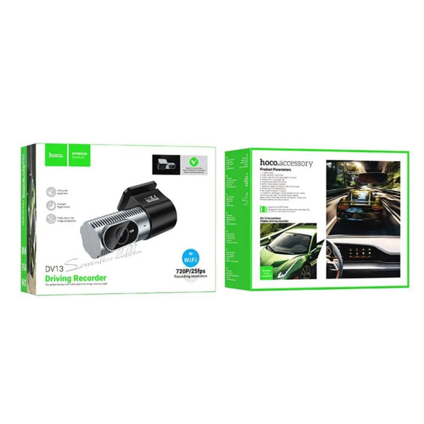 Відеореєстратор HOCO DV13 Screenless hidden driving recorder Iron Gray