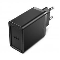 Зарядний пристрій Vention 1-port USB-C Wall Charger(20W) EU-Plug Чорний (FADB0-EU)