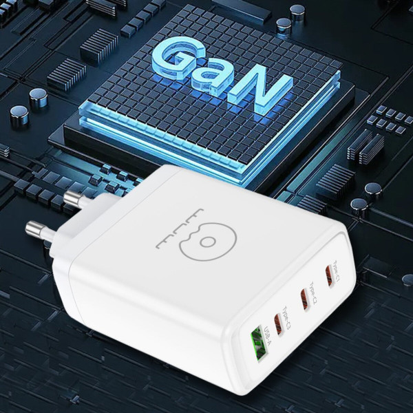 Зарядний пристрій WUW-C158 1USB 3Type-C PD100W білий