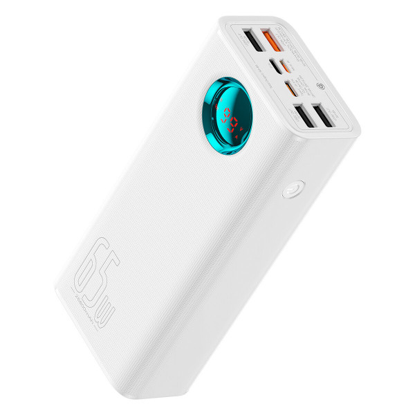 Зовнішній акумулятор Baseus Amblight Digital Display Fast Charge Power Bank 26800mAh 65W Stellar White
