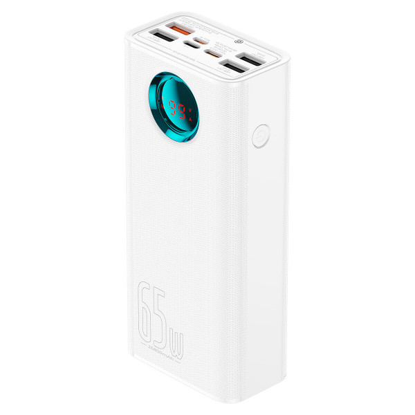 Зовнішній акумулятор Baseus Amblight Digital Display Fast Charge Power Bank 26800mAh 65W Stellar White